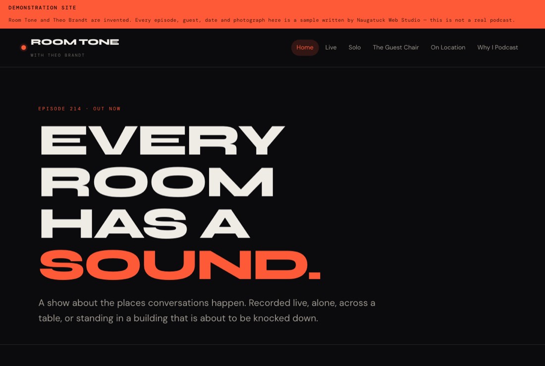 Room Tone podcast demonstration site